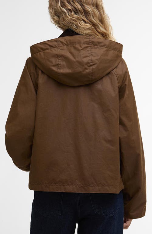 Barbour Myra Water Repellent Waxed Cotton Jacket In Brown