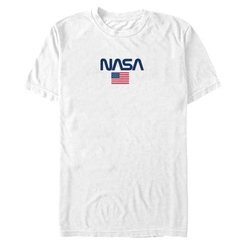 Men's NASA Americana Logo Flag  Graphic T-Shirt
