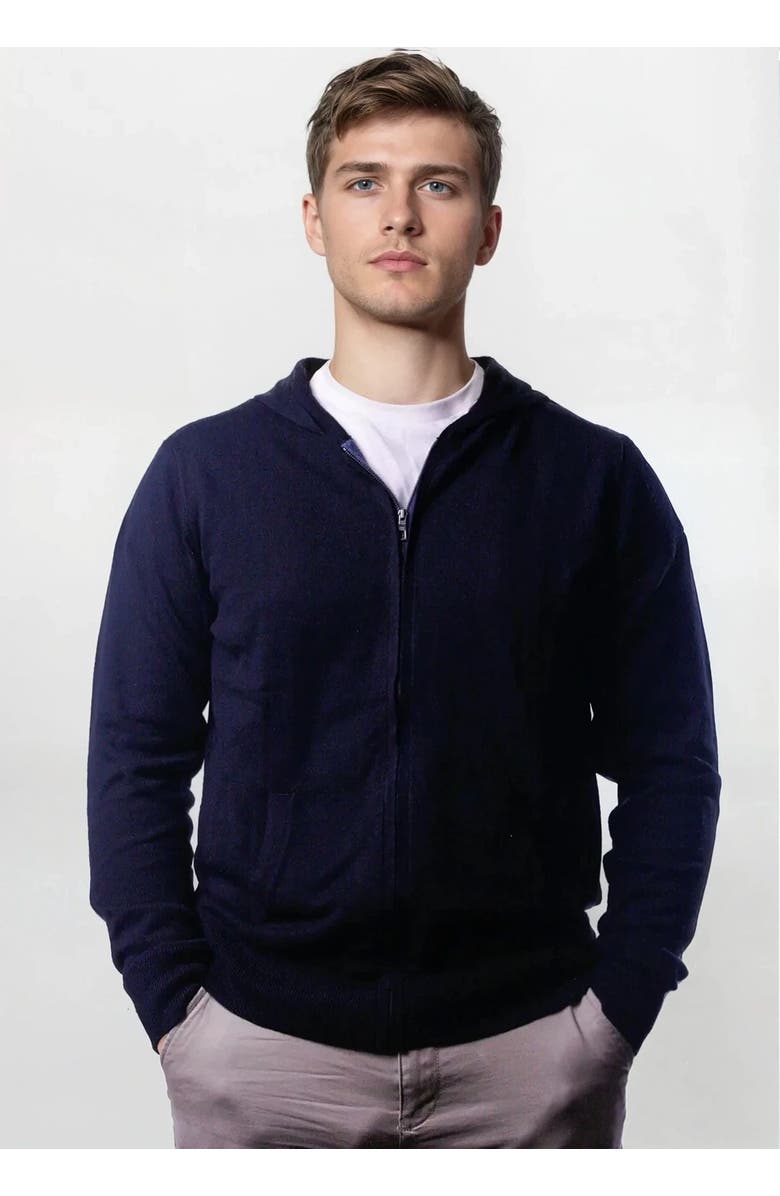 Ledger & Ford Navy Tomales Hoodie, Main, color, Navy