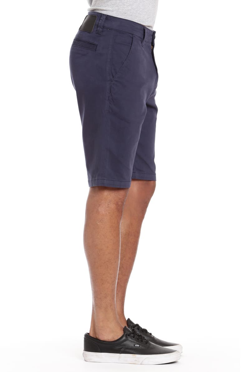 Mavi Jeans Jacob Slim Fit Flat Front Chino Shorts, Alternate, color, Dark Navy Sateen Twill