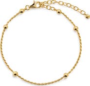 Monica Vinader Beaded Rope Chain Bracelet