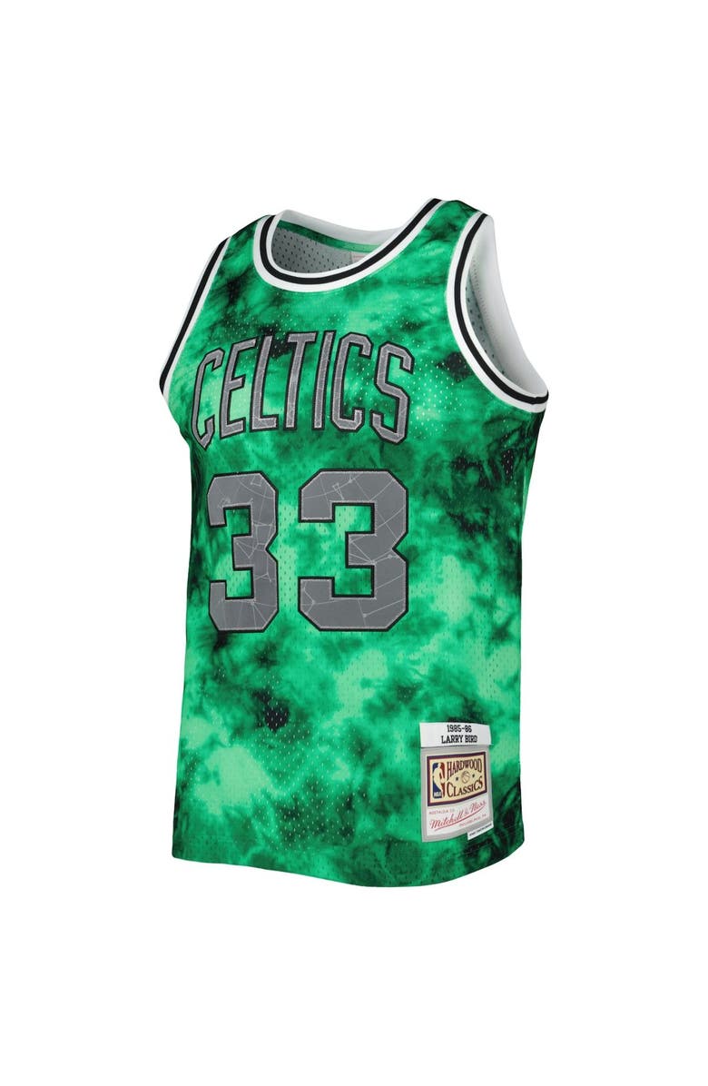 Mitchell & Ness Men's Mitchell & Ness Larry Bird Kelly Green Boston Celtics 1985/86 Galaxy Swingman Jersey, Alternate, color,