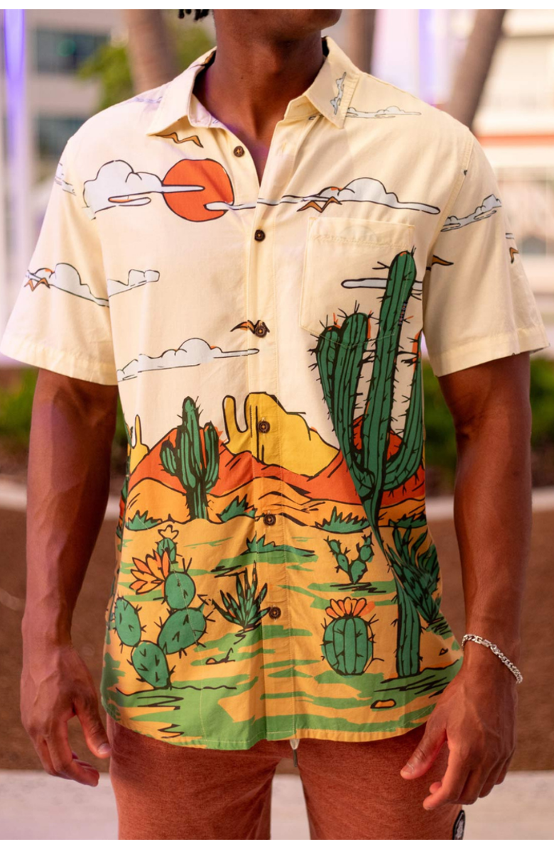 Baja Llama A Stay At The Western - 7-Seas Button Up, Alternate, color, Tan