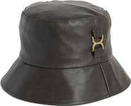 BCBG Faux Leather Bucket Hat