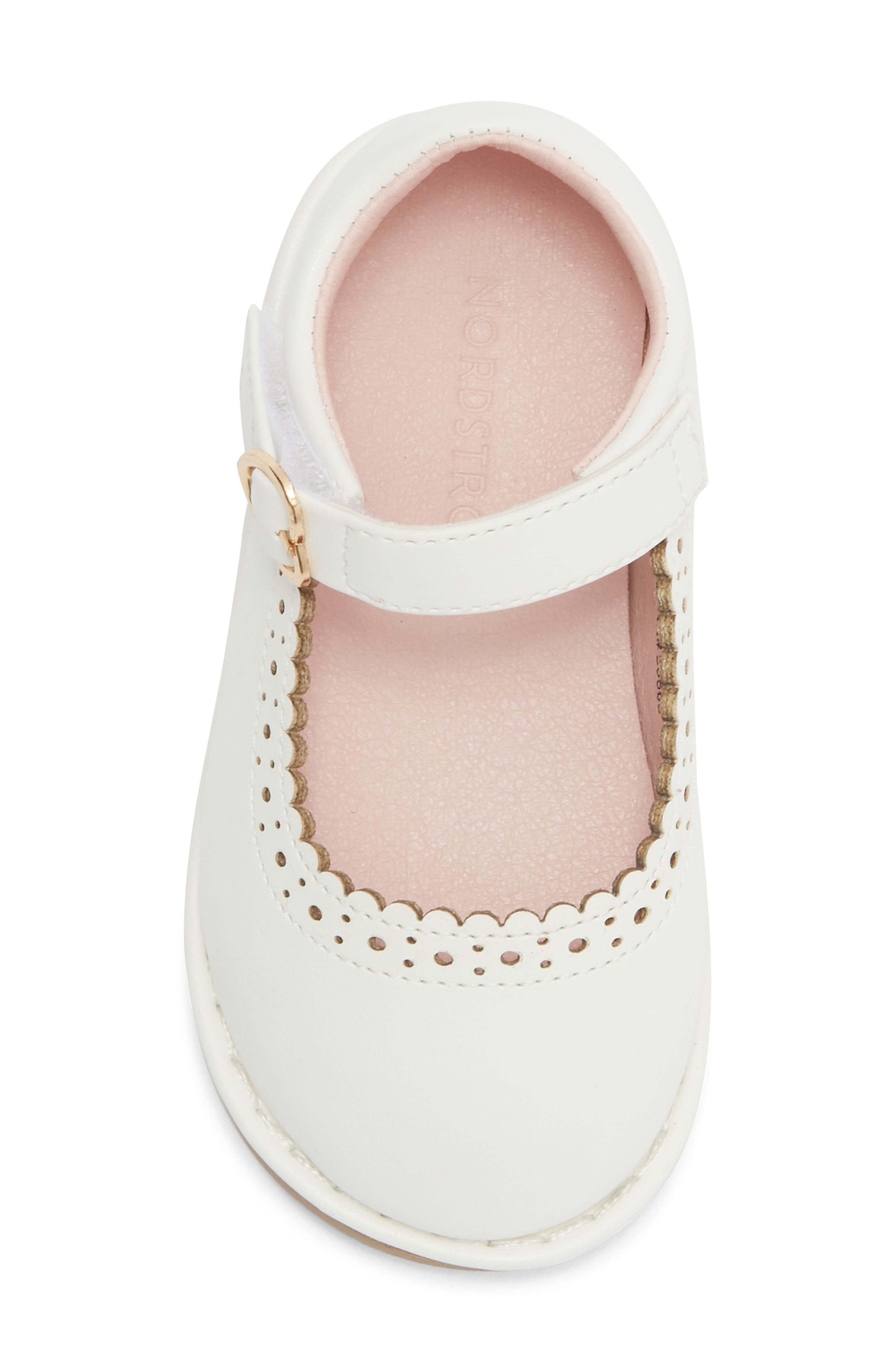 Nordstrom Kids' Elani Mary Jane Flat, Alternate, color, White