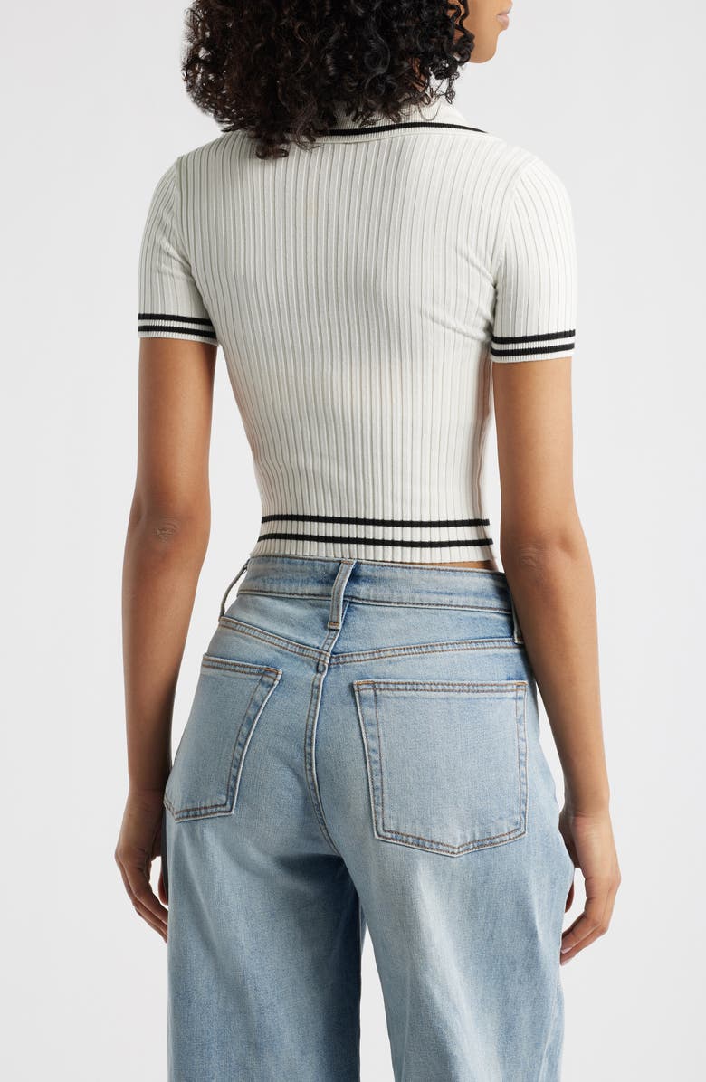 BDG Urban Outfitters Tipped Short Sleeve Rib Polo Sweater, Alternate, color,