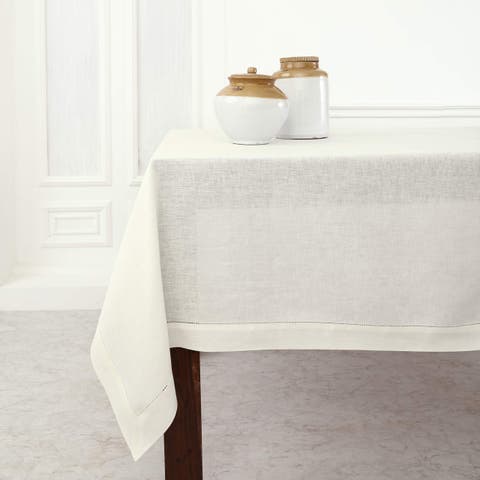 Linen Tablecloth - Classic Hemstitch