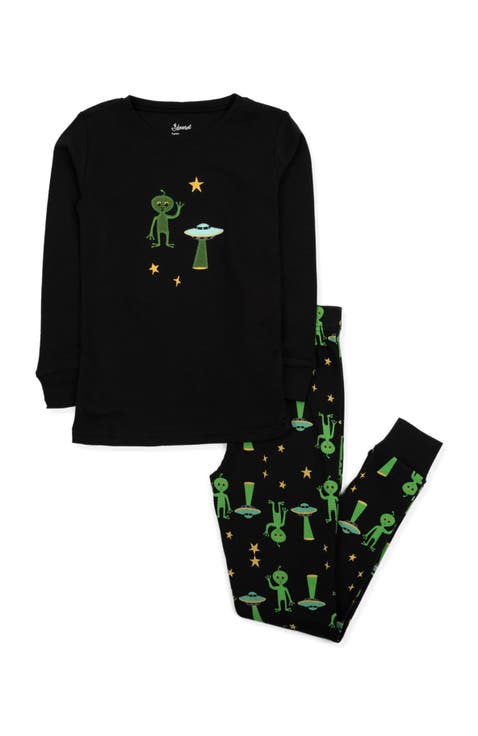 Kids Two-Piece Cotton Halloween Matching Family Pajamas, Fun Prints (Toddler, Little Kid & Big Kid)