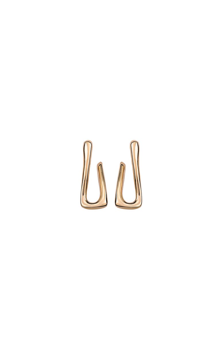 UNODE50 Wave Hoop Earrings, Main, color, Gold