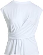 Nordstrom Cap Sleeve Drape Front Top