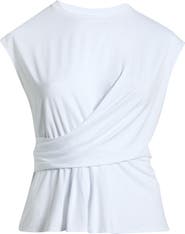 Nordstrom Cap Sleeve Drape Front Top