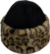 MARCUS ADLER Faux Suede & Faux Fur Beanie