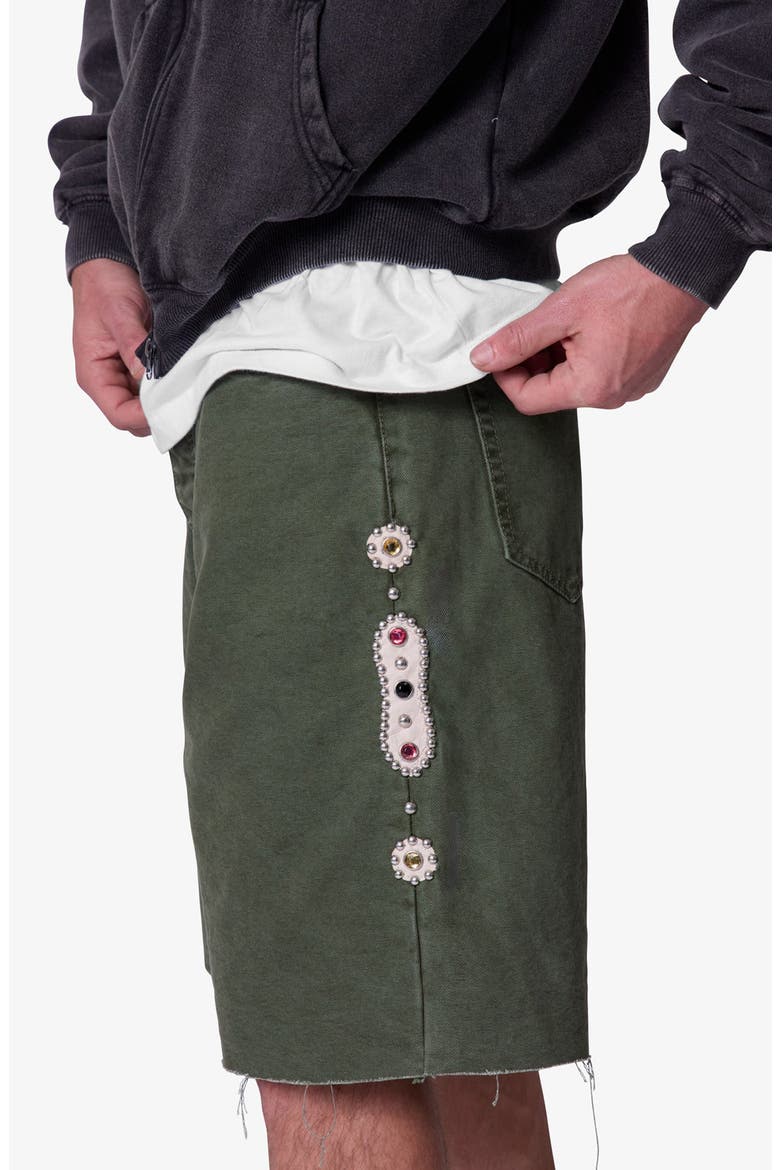 Mojave Raw Hem Canvas Shorts, Alternate, color, OLIVE