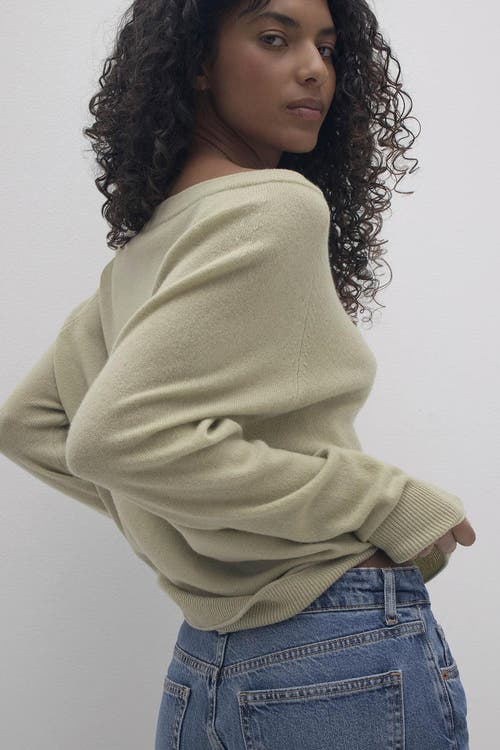 Naked Cashmere Azalea Cashmere Boatneck Sweater In Green