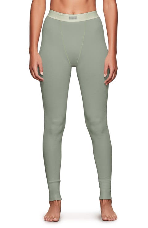 Stretch Cotton Rib Leggings (Regular & Plus)
