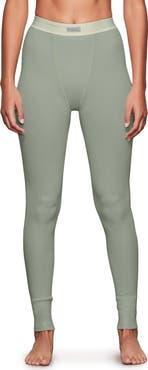 SKIMS Stretch Cotton Rib Leggings