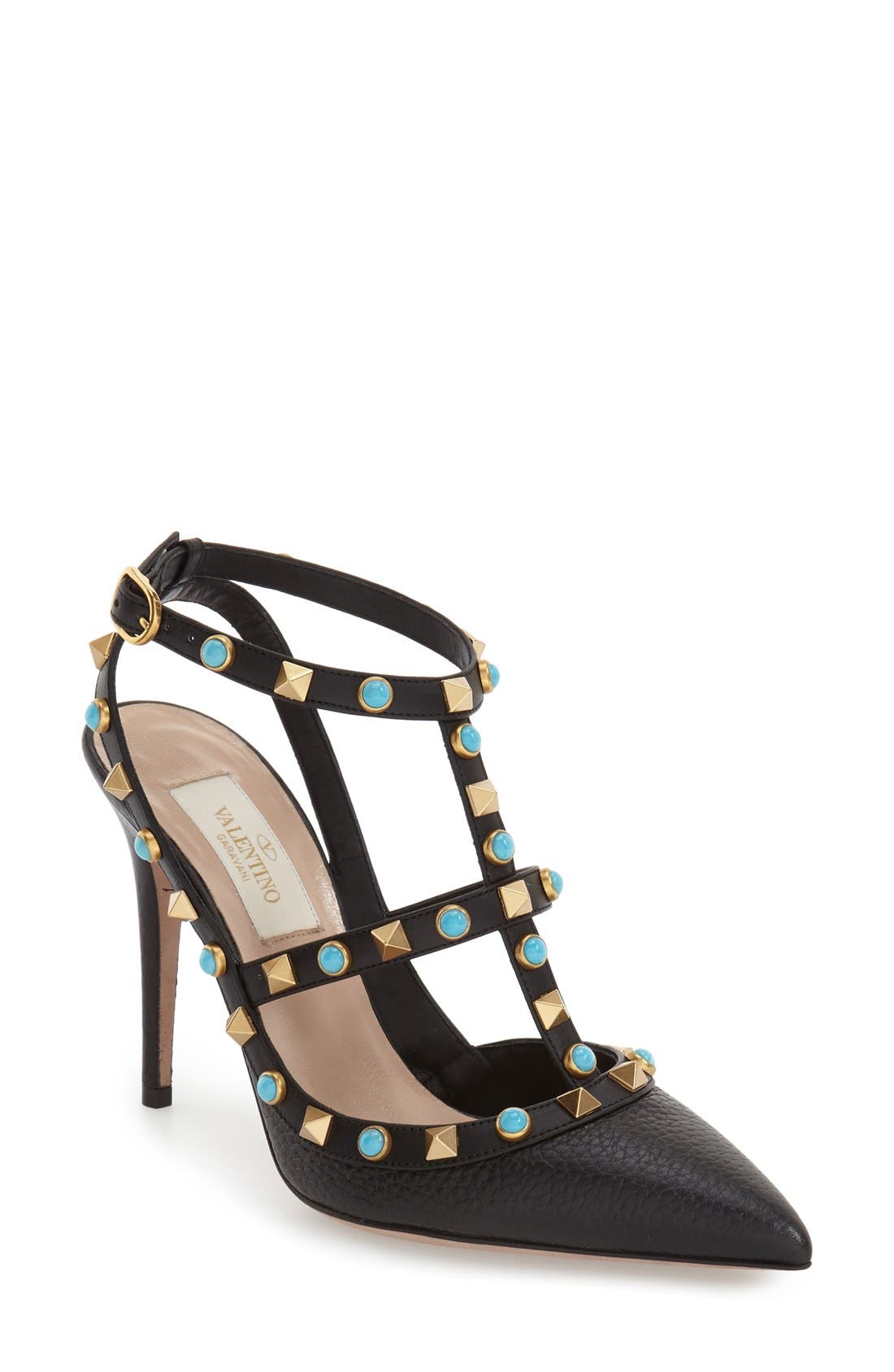 Valentino Garavani Valentino 'Rockstud' T-Strap Pump, Main, color, 