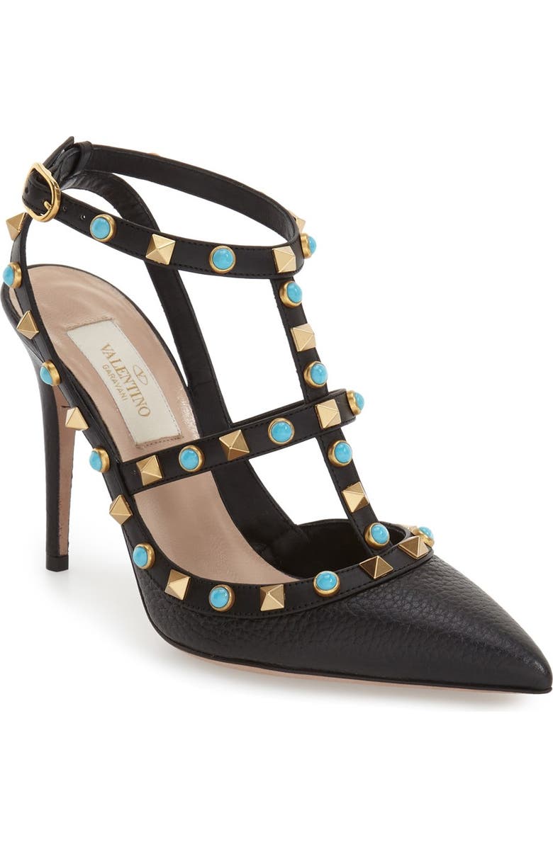 Valentino Garavani Valentino 'Rockstud' T-Strap Pump, Main, color,