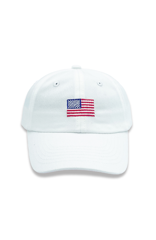 Bits & Bows American Flag Usa Twill Baseball Hat In Blue