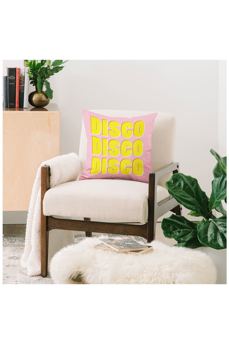 Disco Disco Disco Throw Pillow, Alternate, color, PINK