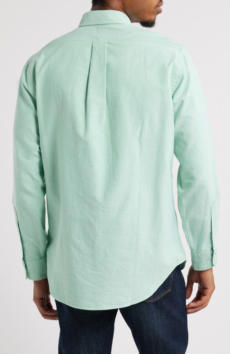Polo Ralph Lauren Classic Fit Solid Green Button-Down Oxford Shirt, Alternate, color, 