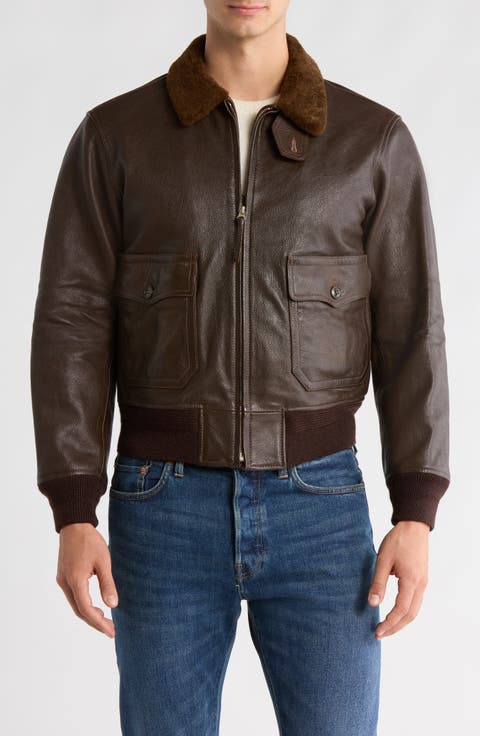 Skymaster G-1 Genuine Shearling & Leather Flight Jacket