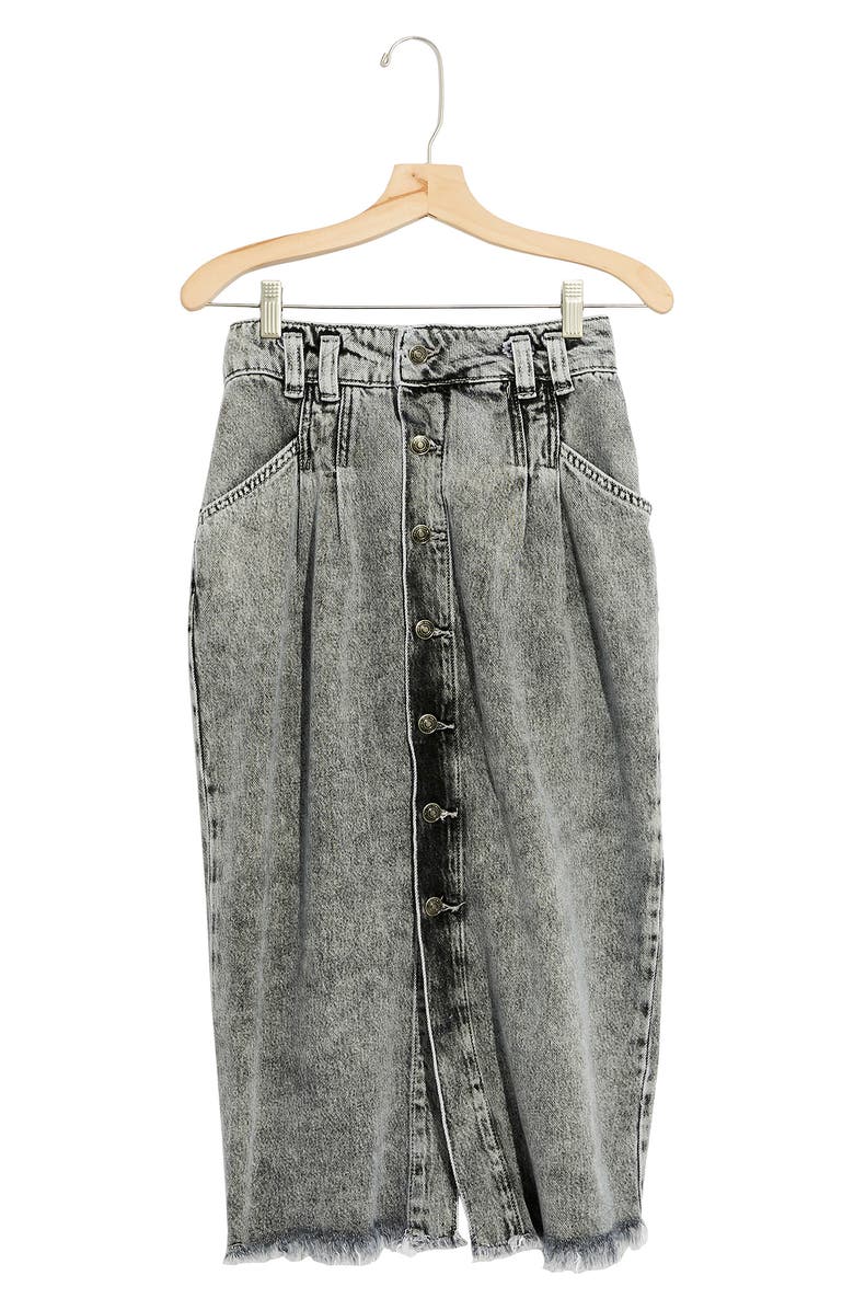 Free People Sidney Denim Midi Skirt, Main, color, 
