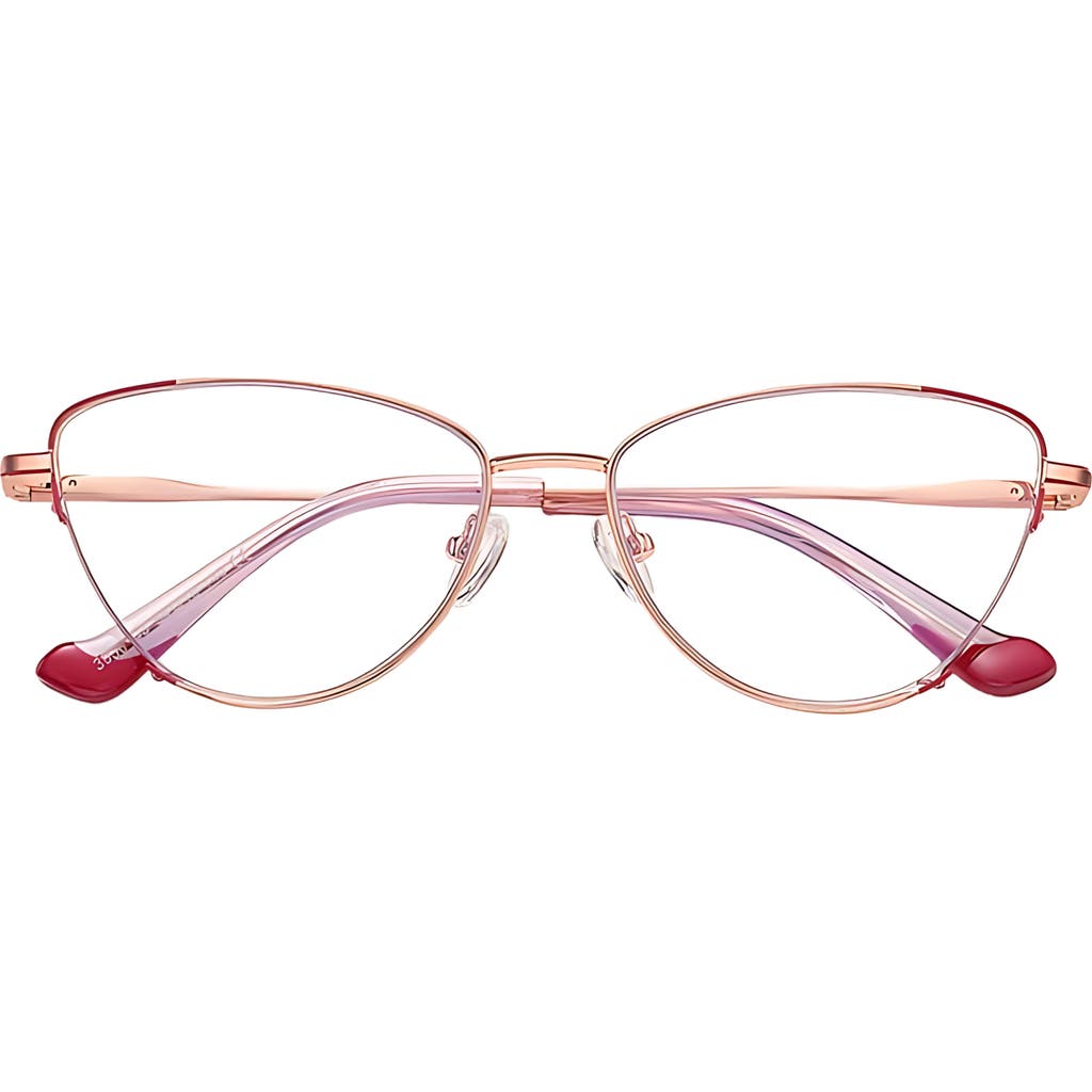 Fifth & Ninth Cora 54mm Cat Eye Blue Light Blocking Glasses In Gold