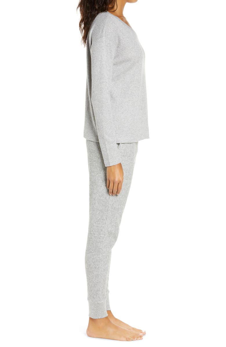 Papinelle Super Soft Thermal Knit Pajamas, Alternate, color, Grey