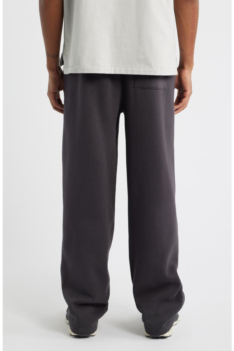 Straight Leg Fleece Sweatpants, Alternate, color, BLACK FADED