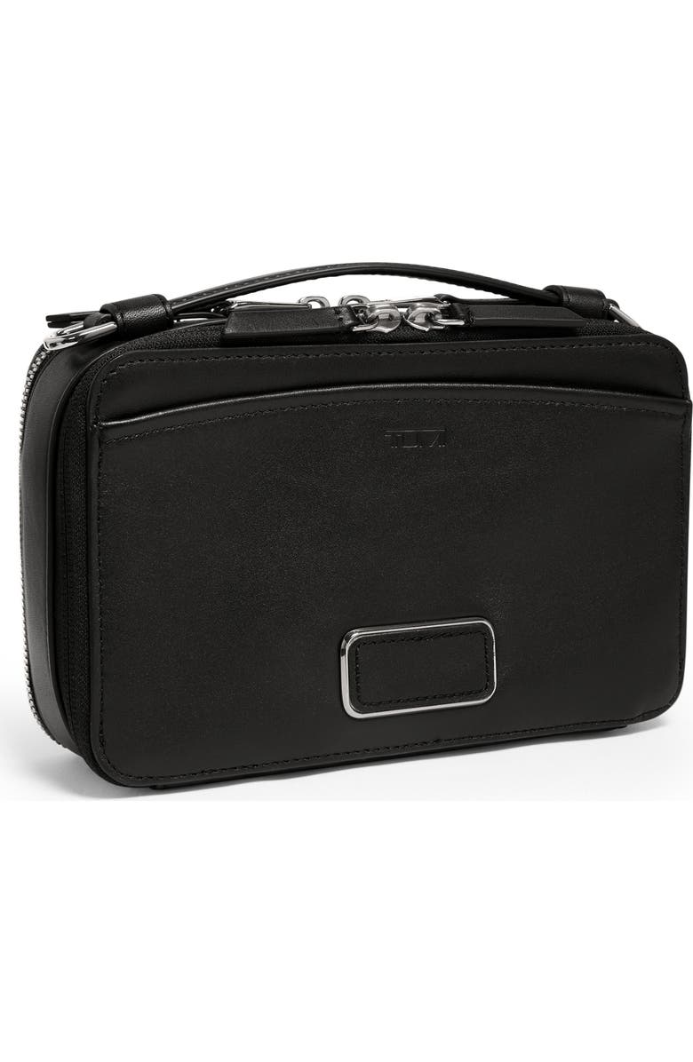 TUMI Myla Leather Crossbody Bag, Alternate, color, Black/ Gunmetal