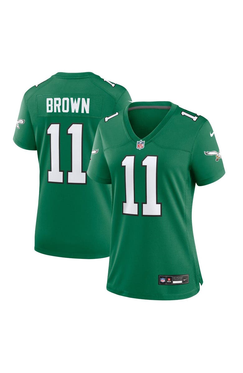 Nike Women's Nike A.J. Brown Kelly Green Philadelphia Eagles Player Jersey, Main, color, Kelly Green