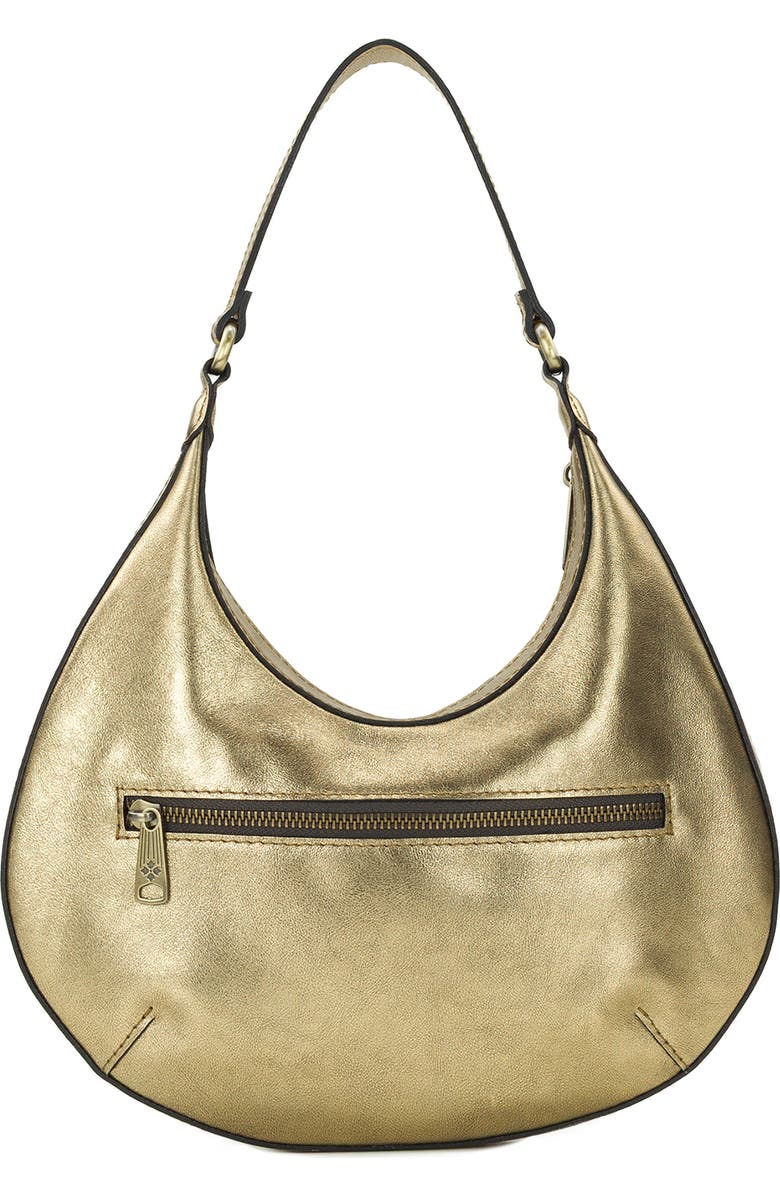 Patricia Nash Coco Crescent Shoulder Bag, Alternate, color, Antique Gold