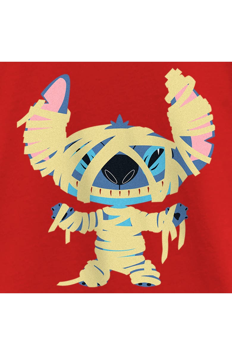 Lilo & Stitch Girl's Lilo & Stitch Halloween Mummy Stitch  Graphic T-Shirt, Alternate, color, Red