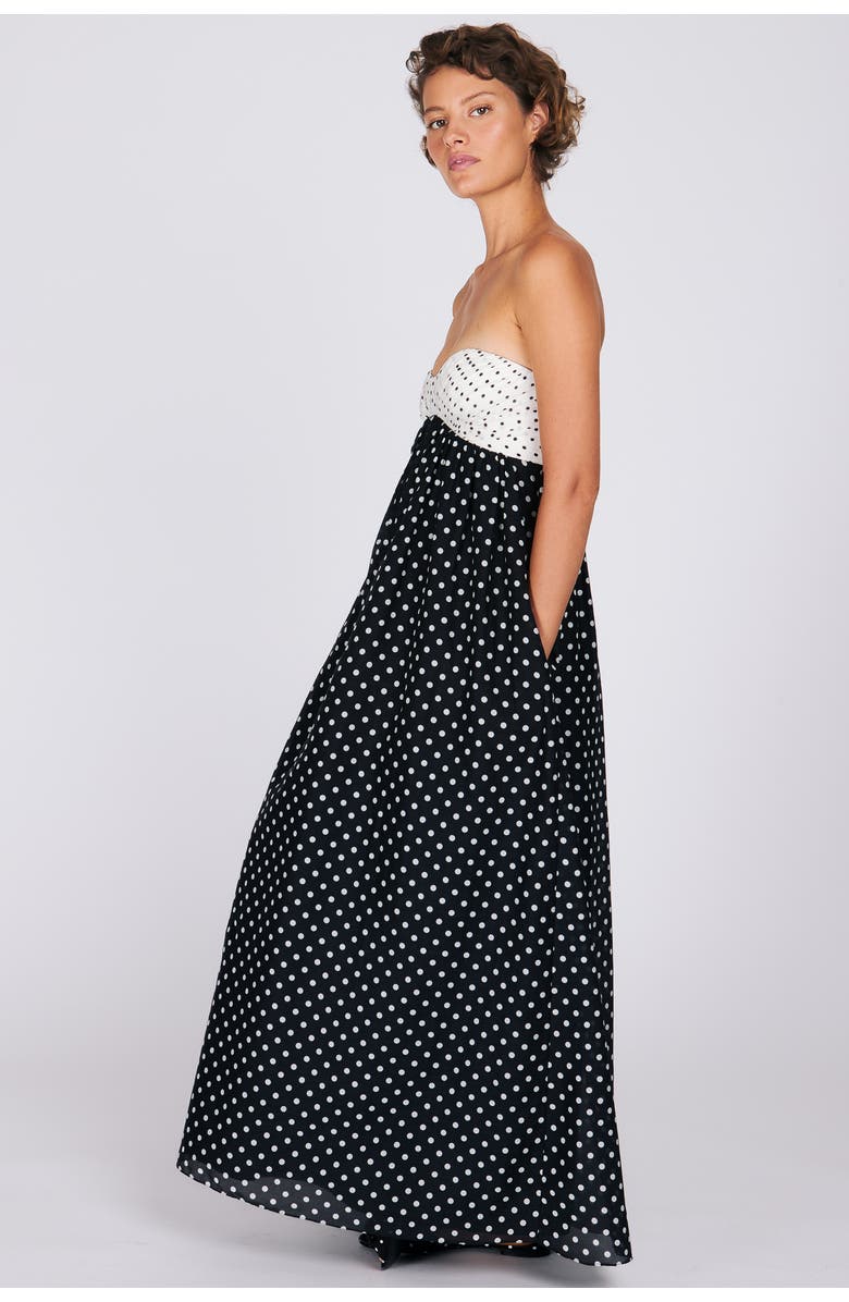 RACHEL ANTONOFF Jaclyn Maxi Dress, Alternate, color, Black & White Polka Dot