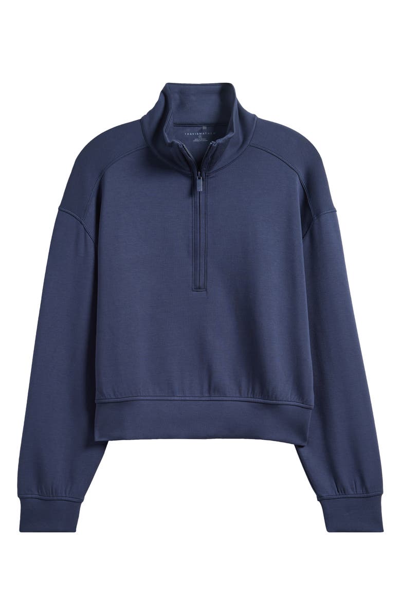 TravisMathew Skyloft Soft Echo Half Zip Pullover, Alternate, color, Navy Blazer