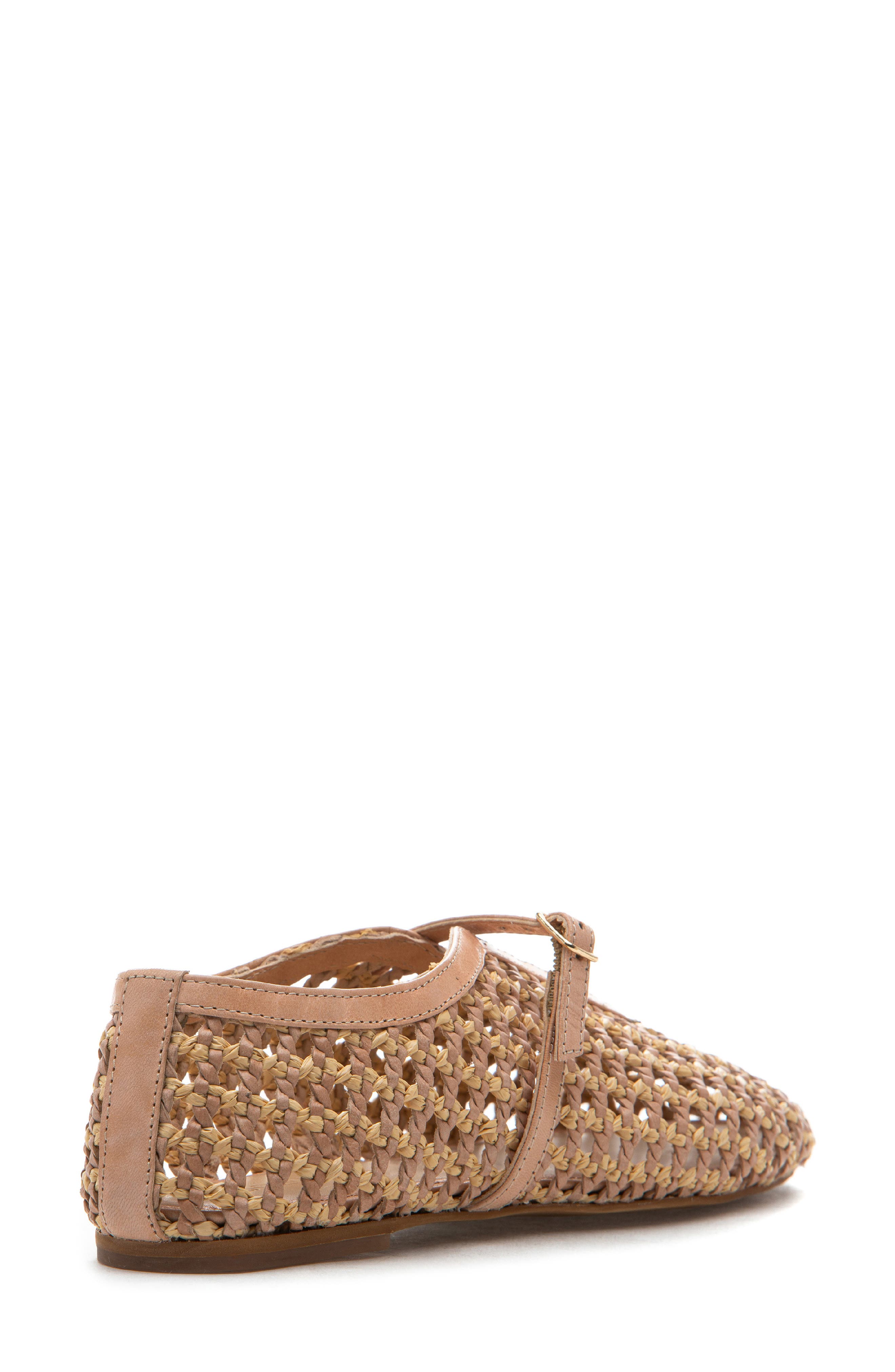 Izabel Woven Raffia Ballet Flat, Alternate, color, NATURAL