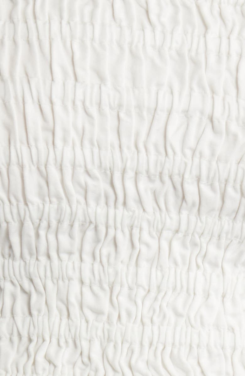 LoveShackFancy Jama Smocked Tie Strap Crop Top, Alternate, color, 