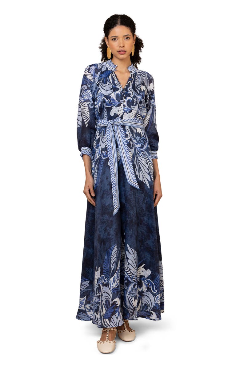 Hale Bob Belize Linen Maxi Dress, Main, color,