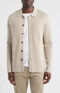 Robert Barakett Cantor Knit Cotton Button-Up Overshirt