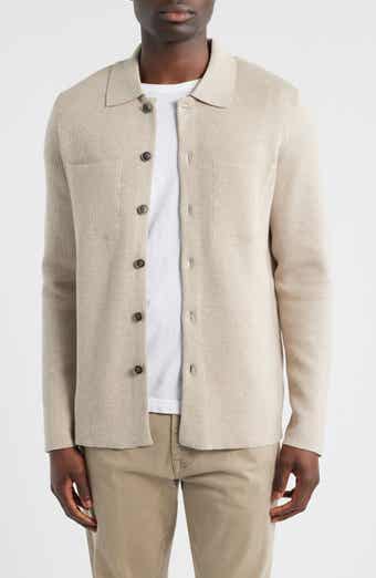 Cantor Knit Cotton Button-Up Overshirt