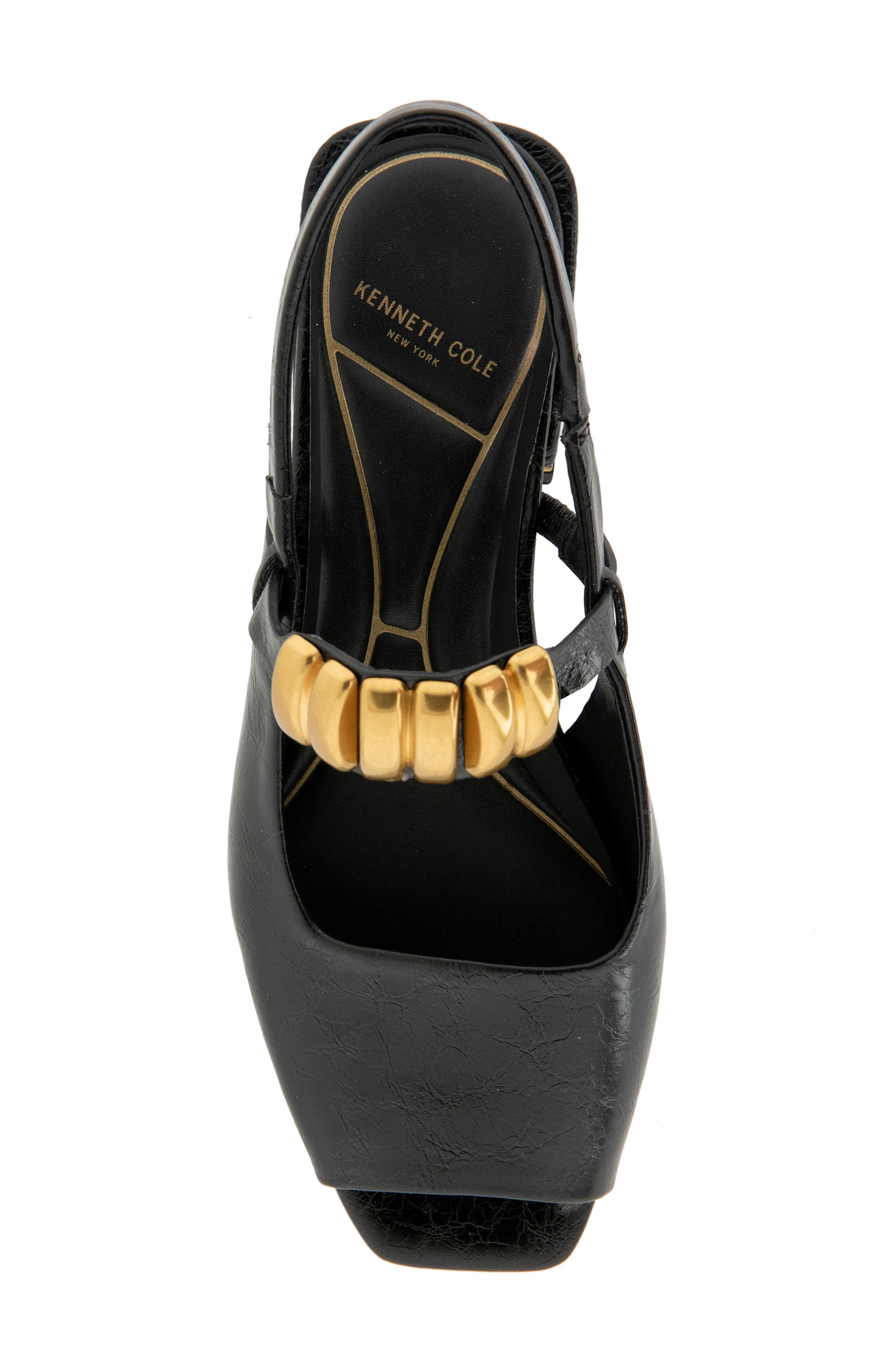 Kenneth Cole Illia Slingback Sandal, Alternate, color, Black Patent