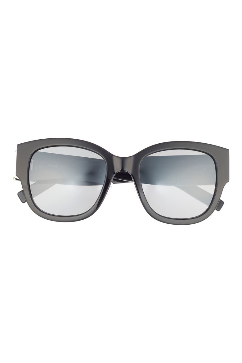54mm Cat Eye Sunglasses, Main, color, BLACK BLACK SILVER