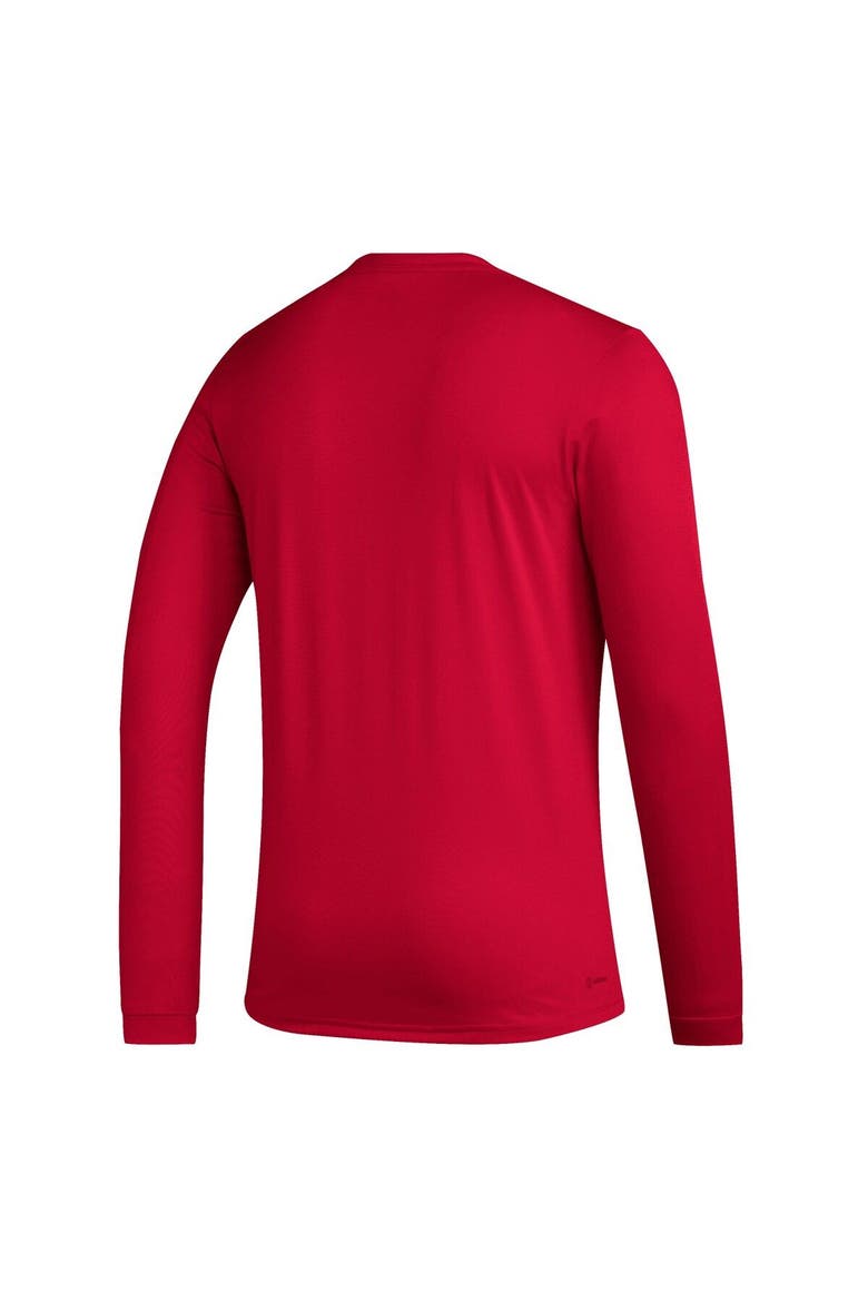 Men's adidas Red Atlanta United FC Icon AEROREADY Long Sleeve T-Shirt, Alternate, color, Red