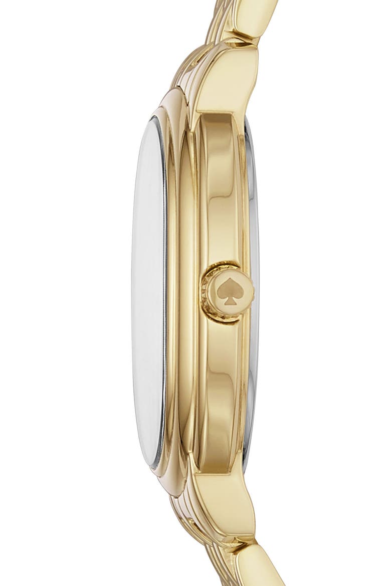 staten bracelet watch, 25mm, Alternate, color, GOLD/ WHITE/ GOLD