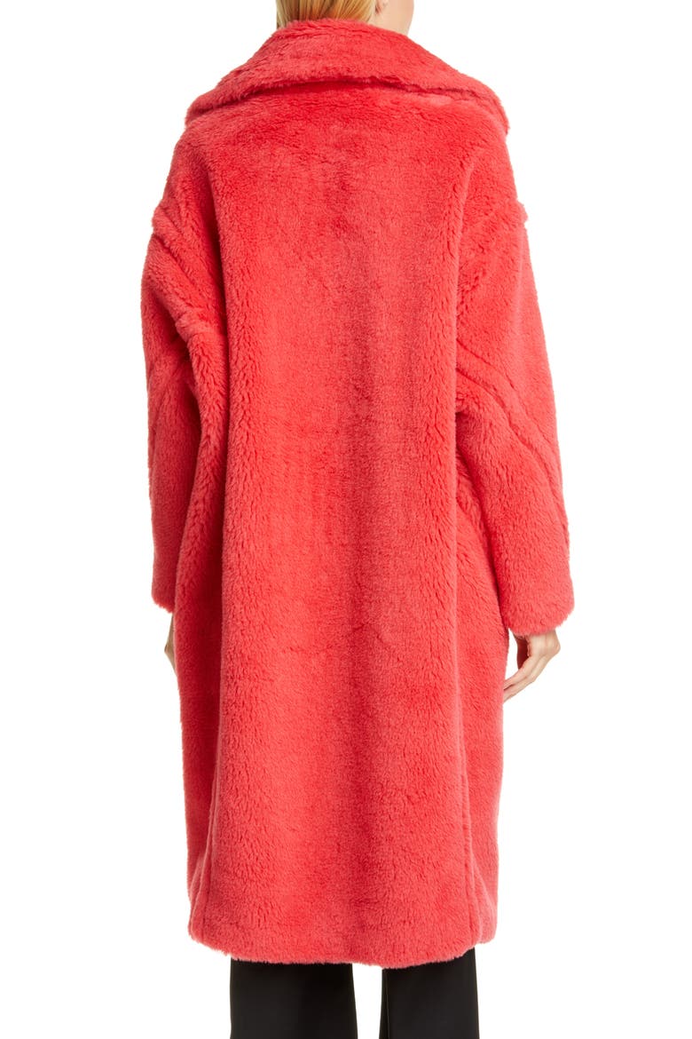 Tedgirl Faux Fur Teddy Bear Coat, Alternate, color, CORAL