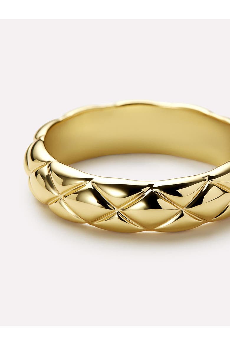 Quilted Ring - Zeta, Alternate, color, Gold