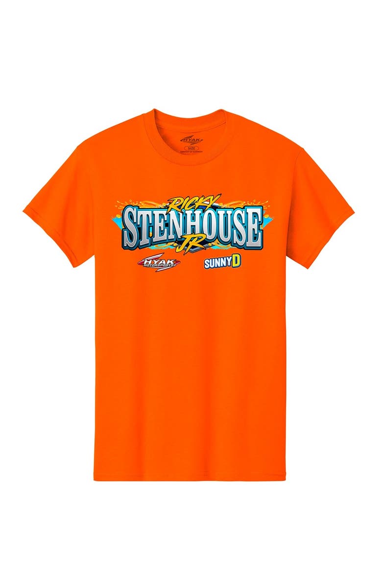 E2 APPAREL Men's Orange Ricky Stenhouse Jr. Sunny D Car T-Shirt, Alternate, color, Orange