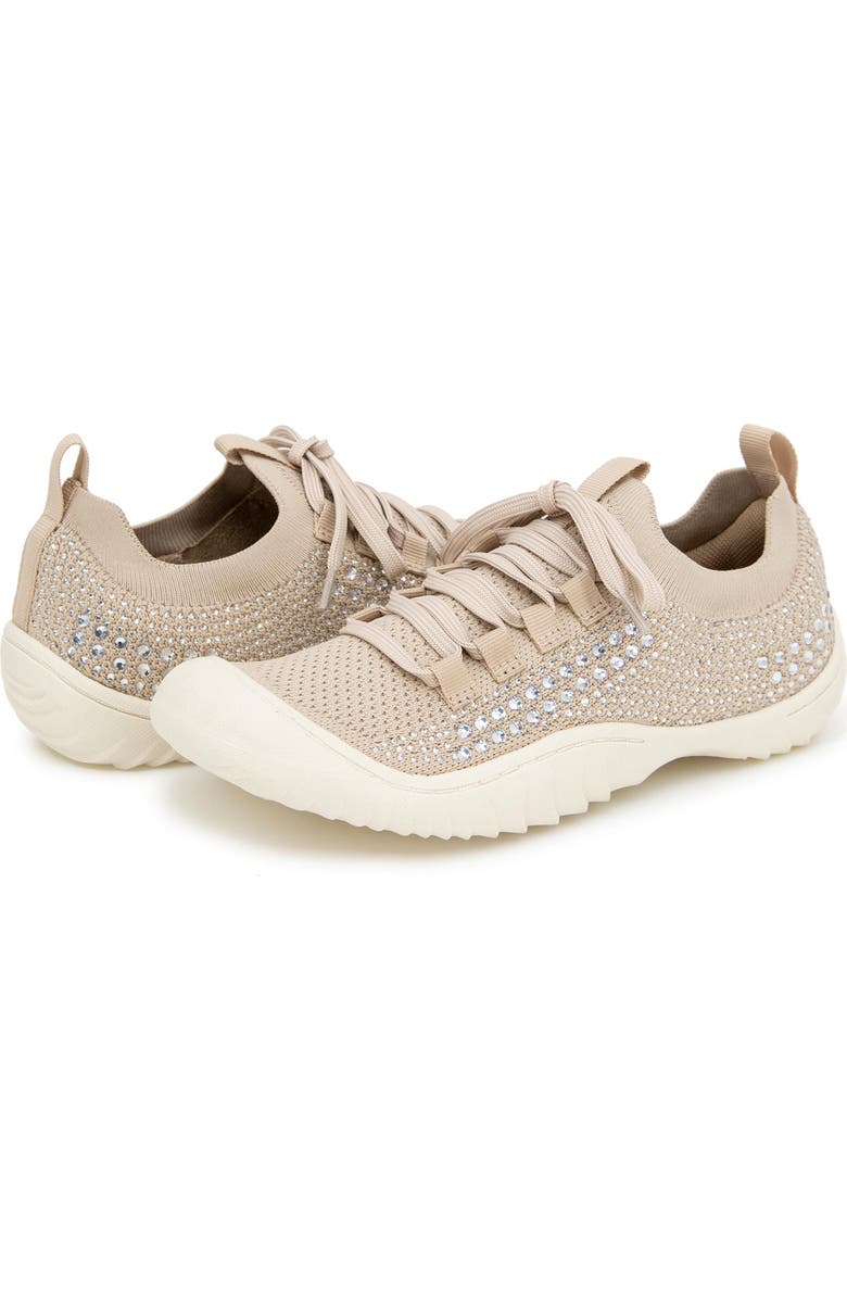 JBU Brittney Knit Slip-On Sneaker, Alternate, color, Light Taupe/ Jewel