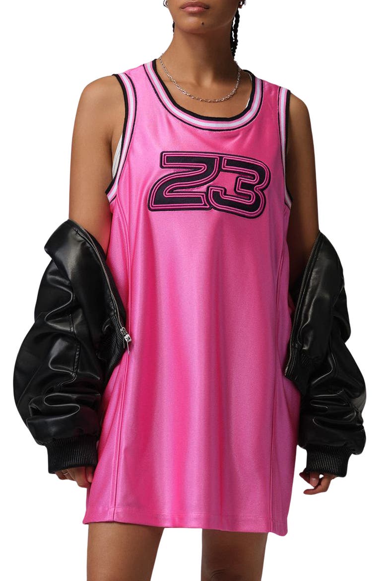 Flight 23 Graphic Jersey Dress, Main, color, PINK